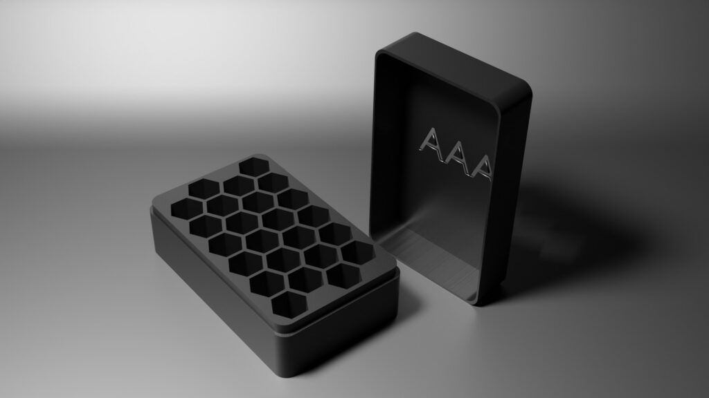Customizable AAA Battery Storage Box