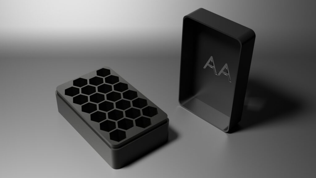 Customizable AA Battery Storage Box